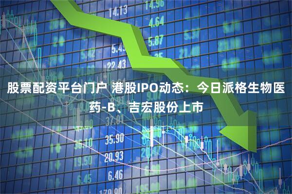 股票配资平台门户 港股IPO动态：今日派格生物医药-B、吉宏股份上市