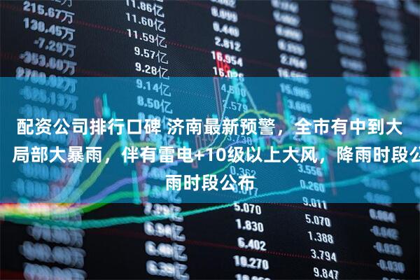 配资公司排行口碑 济南最新预警，全市有中到大雨，局部大暴雨，伴有雷电+10级以上大风，降雨时段公布